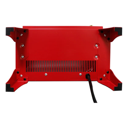 Portable Red Electric Fireplace Heater with 3-Sided Flame View - 1st Choice Furniture Direct