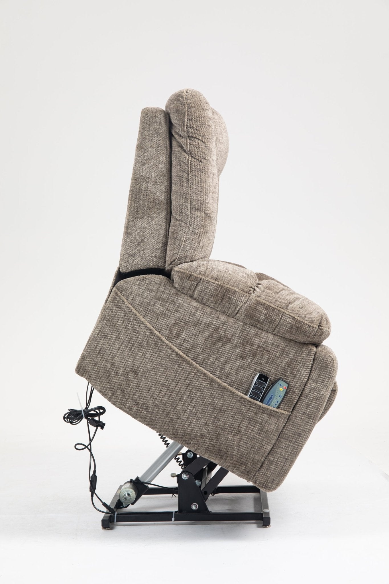 Power Lift Recliner Chair for Big and Tall Seniors: Lay Flat Lift Chair with Heat and Massage, Reclining to 180, 4 OKIN Motors, Adjustable Headrest and Lumbar - 1st Choice Furniture Direct