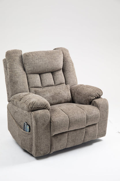 Power Lift Recliner Chair for Big and Tall Seniors: Lay Flat Lift Chair with Heat and Massage, Reclining to 180, 4 OKIN Motors, Adjustable Headrest and Lumbar - 1st Choice Furniture Direct