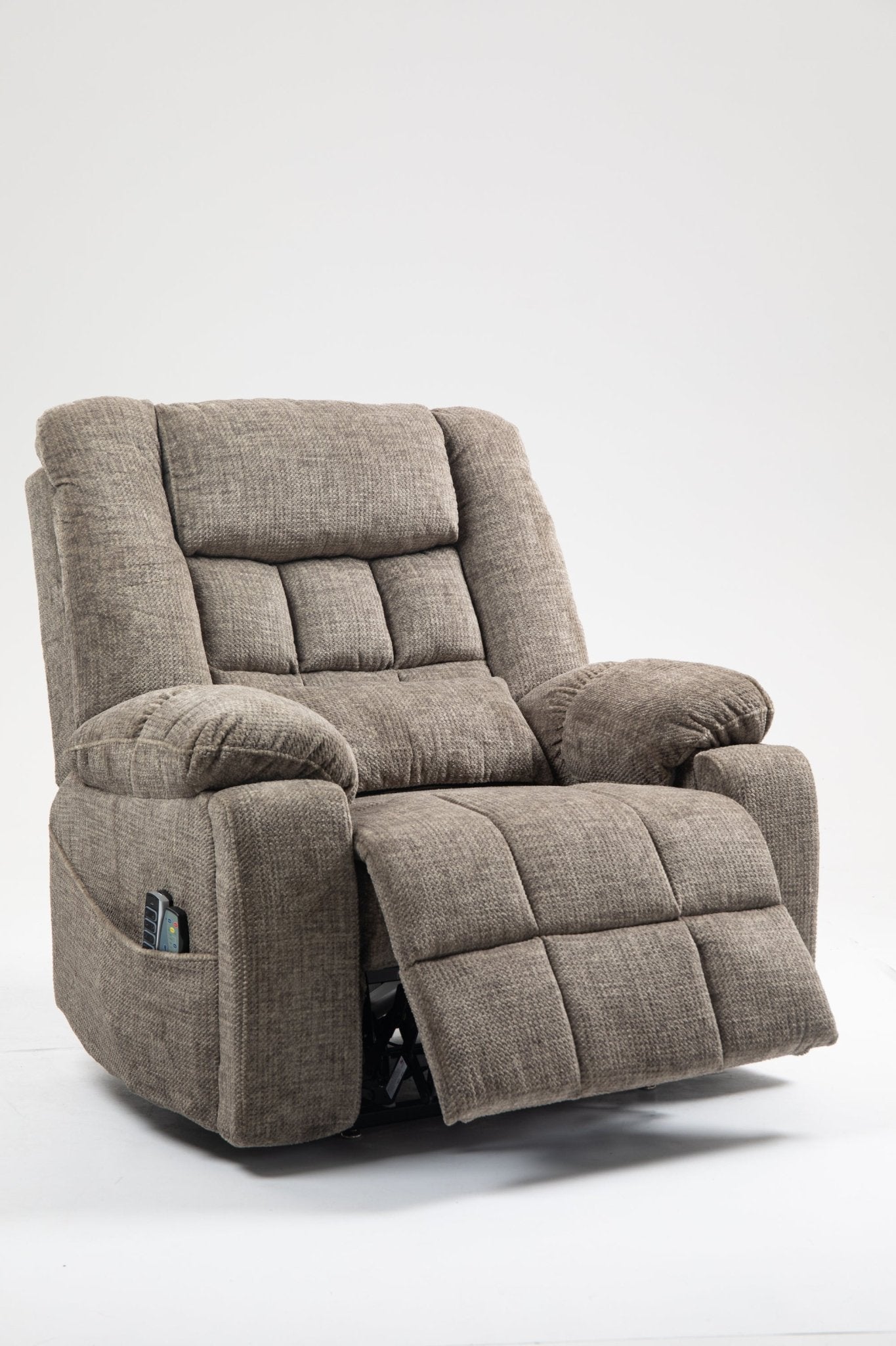 Power Lift Recliner Chair for Big and Tall Seniors: Lay Flat Lift Chair with Heat and Massage, Reclining to 180, 4 OKIN Motors, Adjustable Headrest and Lumbar - 1st Choice Furniture Direct
