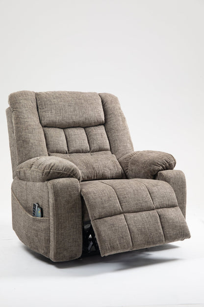 Power Lift Recliner Chair for Big and Tall Seniors: Lay Flat Lift Chair with Heat and Massage, Reclining to 180, 4 OKIN Motors, Adjustable Headrest and Lumbar - 1st Choice Furniture Direct