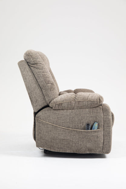 Power Lift Recliner Chair for Big and Tall Seniors: Lay Flat Lift Chair with Heat and Massage, Reclining to 180, 4 OKIN Motors, Adjustable Headrest and Lumbar - 1st Choice Furniture Direct