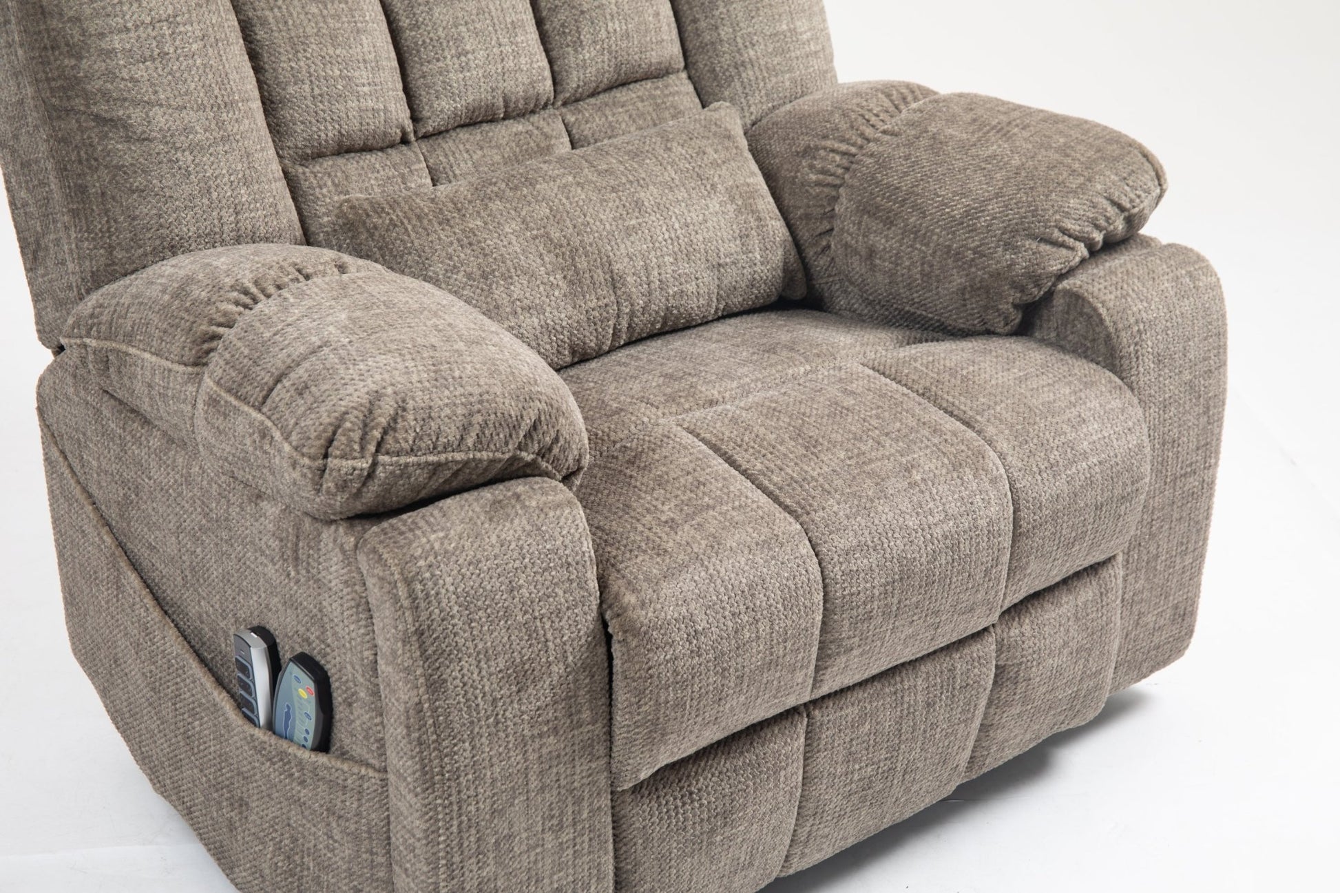 Power Lift Recliner Chair for Big and Tall Seniors: Lay Flat Lift Chair with Heat and Massage, Reclining to 180, 4 OKIN Motors, Adjustable Headrest and Lumbar - 1st Choice Furniture Direct