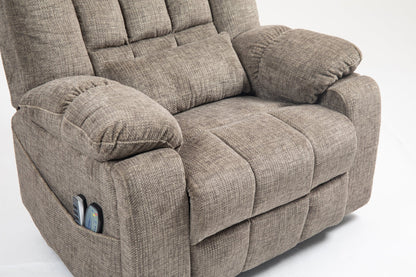 Power Lift Recliner Chair for Big and Tall Seniors: Lay Flat Lift Chair with Heat and Massage, Reclining to 180, 4 OKIN Motors, Adjustable Headrest and Lumbar - 1st Choice Furniture Direct