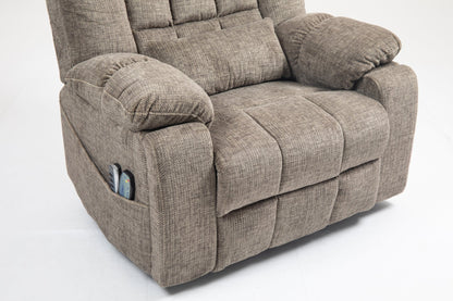 Power Lift Recliner Chair for Big and Tall Seniors: Lay Flat Lift Chair with Heat and Massage, Reclining to 180, 4 OKIN Motors, Adjustable Headrest and Lumbar - 1st Choice Furniture Direct
