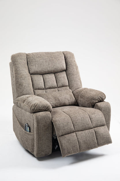 Power Lift Recliner Chair for Big and Tall Seniors: Lay Flat Lift Chair with Heat and Massage, Reclining to 180, 4 OKIN Motors, Adjustable Headrest and Lumbar - 1st Choice Furniture Direct