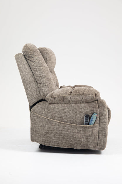Power Lift Recliner Chair for Big and Tall Seniors: Lay Flat Lift Chair with Heat and Massage, Reclining to 180, 4 OKIN Motors, Adjustable Headrest and Lumbar - 1st Choice Furniture Direct