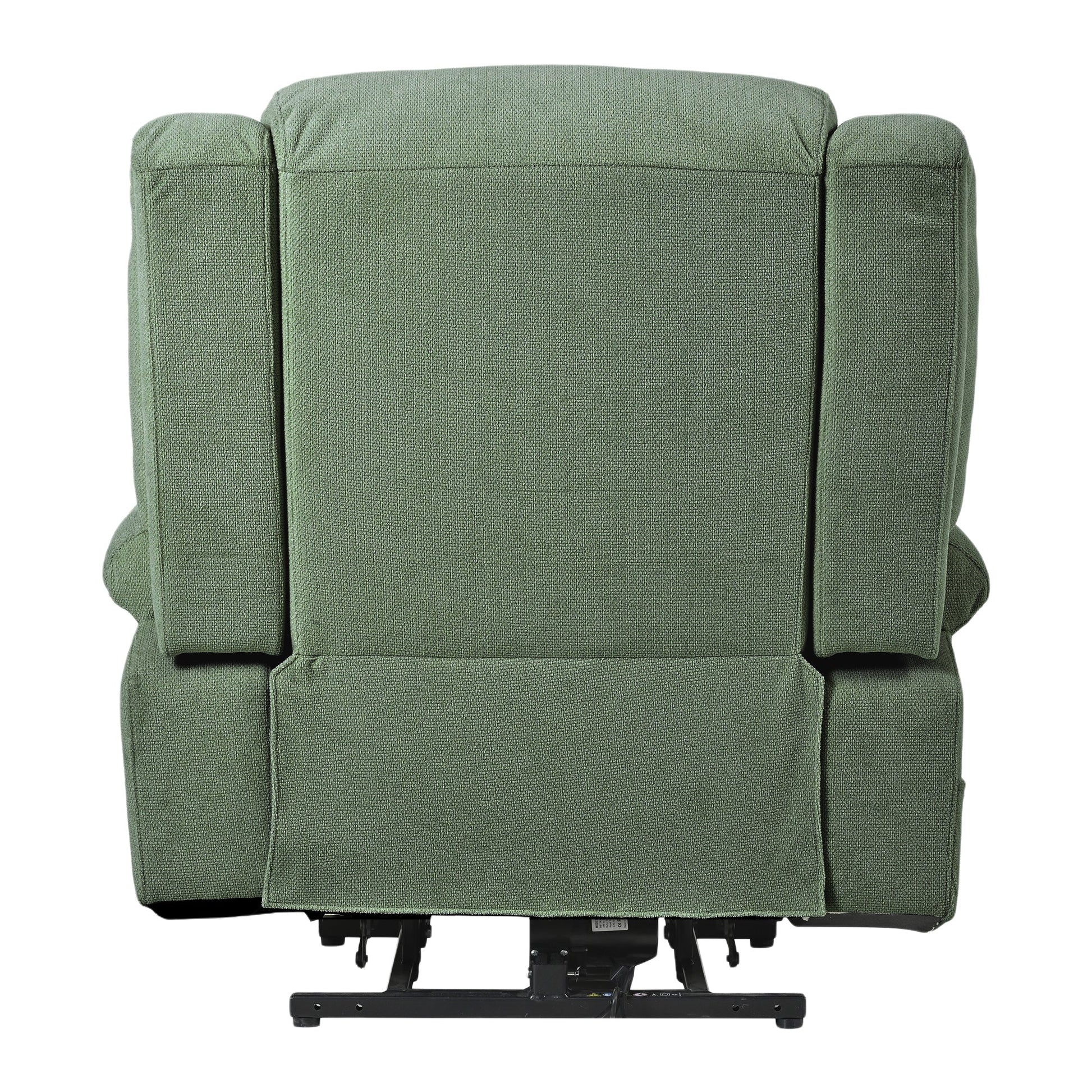 Power Lift Recliner Chair for Elderly,Fabric Lift Chairs for Living Room w/ Extended Footrest,Classic Single Sofa,Home Theater Seating with 2 Cup Holders,Side Pockets,Remote Control(Dark Green) - 1st Choice Furniture Direct