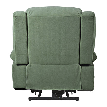 Power Lift Recliner Chair for Elderly,Fabric Lift Chairs for Living Room w/ Extended Footrest,Classic Single Sofa,Home Theater Seating with 2 Cup Holders,Side Pockets,Remote Control(Dark Green) - 1st Choice Furniture Direct