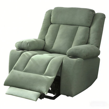 Power Lift Recliner Chair for Elderly,Fabric Lift Chairs for Living Room w/ Extended Footrest,Classic Single Sofa,Home Theater Seating with 2 Cup Holders,Side Pockets,Remote Control(Dark Green) - 1st Choice Furniture Direct