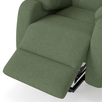 Power Lift Recliner for Elderly, Heavy Duty Lift Chair Recliners for Small Spaces, Electric Recliner Chairs for Seniors, Remote Control, Adjustable, Side Pocket (Dark Green+ Snowflake Velvet) - 1st Choice Furniture Direct