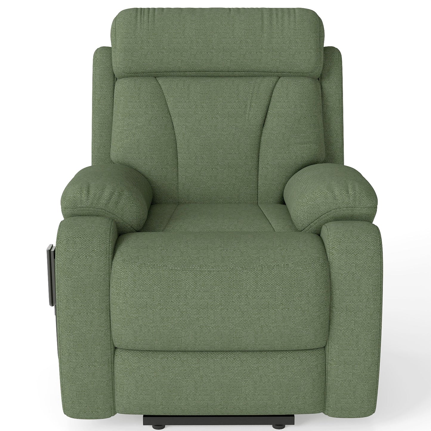 Power Lift Recliner for Elderly, Heavy Duty Lift Chair Recliners for Small Spaces, Electric Recliner Chairs for Seniors, Remote Control, Adjustable, Side Pocket (Dark Green+ Snowflake Velvet) - 1st Choice Furniture Direct