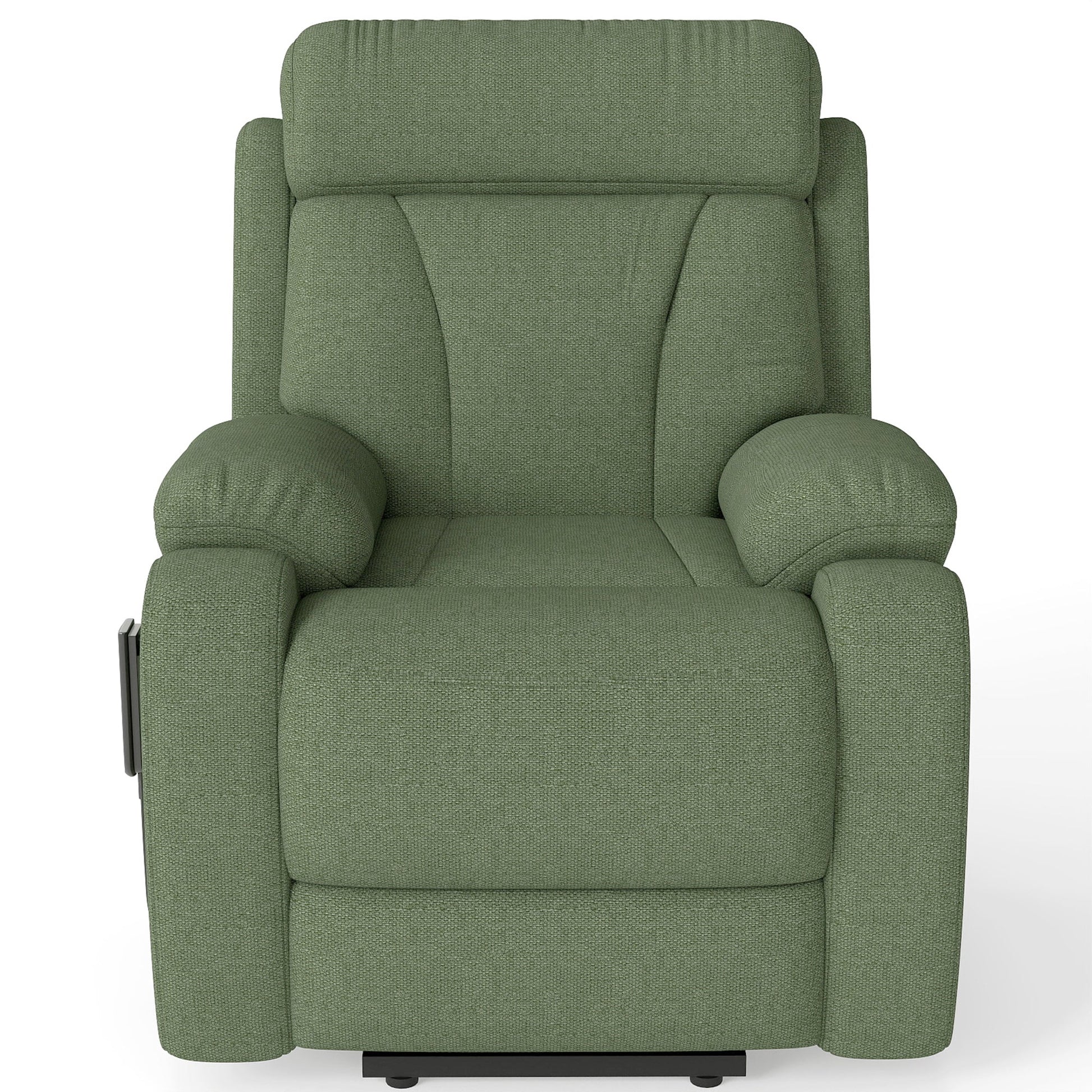 Power Lift Recliner for Elderly, Heavy Duty Lift Chair Recliners for Small Spaces, Electric Recliner Chairs for Seniors, Remote Control, Adjustable, Side Pocket (Dark Green+ Snowflake Velvet) - 1st Choice Furniture Direct