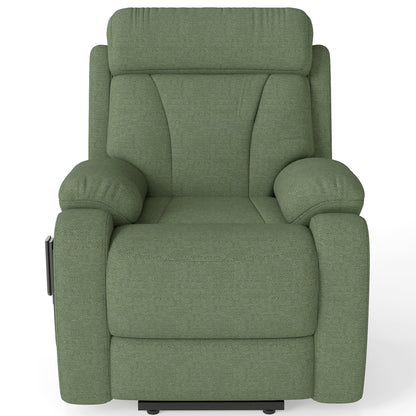 Power Lift Recliner for Elderly, Heavy Duty Lift Chair Recliners for Small Spaces, Electric Recliner Chairs for Seniors, Remote Control, Adjustable, Side Pocket (Dark Green+ Snowflake Velvet) - 1st Choice Furniture Direct