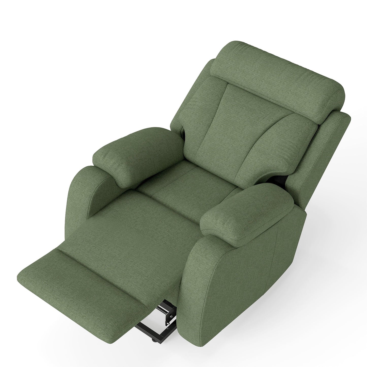 Power Lift Recliner for Elderly, Heavy Duty Lift Chair Recliners for Small Spaces, Electric Recliner Chairs for Seniors, Remote Control, Adjustable, Side Pocket (Dark Green+ Snowflake Velvet) - 1st Choice Furniture Direct