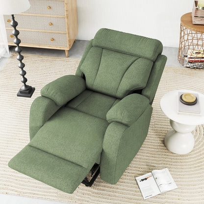 Power Lift Recliner for Elderly, Heavy Duty Lift Chair Recliners for Small Spaces, Electric Recliner Chairs for Seniors, Remote Control, Adjustable, Side Pocket (Dark Green+ Snowflake Velvet) - 1st Choice Furniture Direct