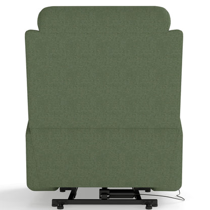 Power Lift Recliner for Elderly, Heavy Duty Lift Chair Recliners for Small Spaces, Electric Recliner Chairs for Seniors, Remote Control, Adjustable, Side Pocket (Dark Green+ Snowflake Velvet) - 1st Choice Furniture Direct