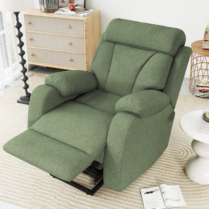 Power Lift Recliner for Elderly, Heavy Duty Lift Chair Recliners for Small Spaces, Electric Recliner Chairs for Seniors, Remote Control, Adjustable, Side Pocket (Dark Green+ Snowflake Velvet) - 1st Choice Furniture Direct