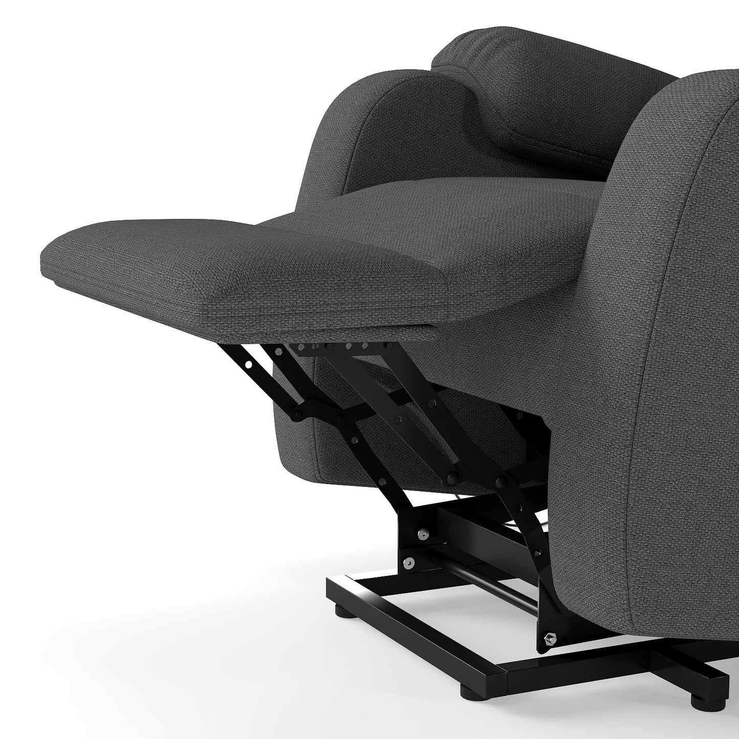 Power Lift Recliner for Elderly, Lift Chair Recliners for Small Spaces, Electric Recliner Chairs for Seniors, Remote Control, Adjustable, Side Pocket (Dark Gray+ Snowflake Velvet) - 1st Choice Furniture Direct