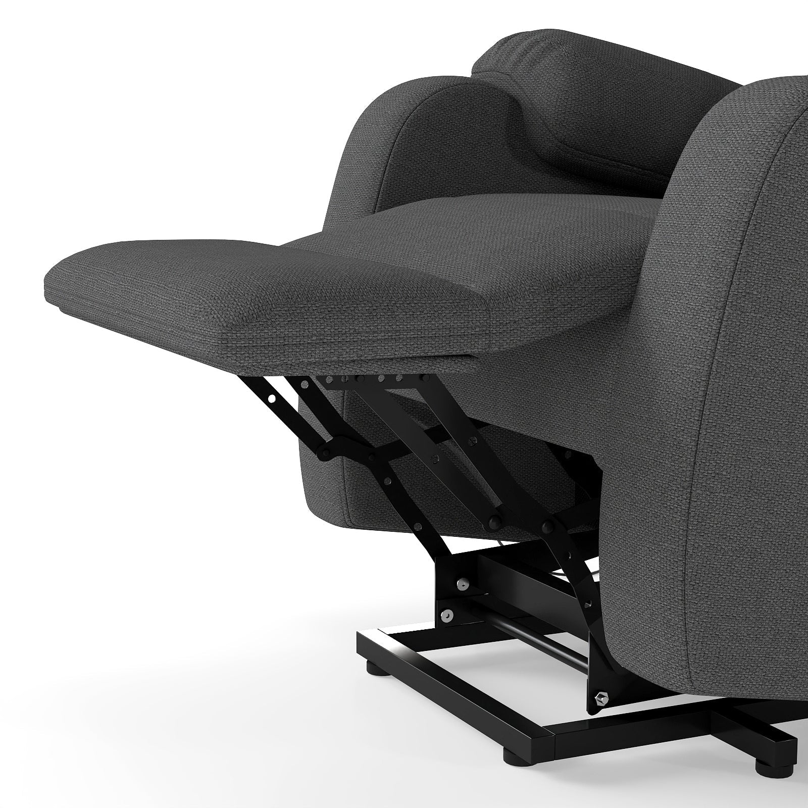 Power Lift Recliner for Elderly, Lift Chair Recliners for Small Spaces, Electric Recliner Chairs for Seniors, Remote Control, Adjustable, Side Pocket (Dark Gray+ Snowflake Velvet) - 1st Choice Furniture Direct