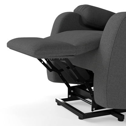 Power Lift Recliner for Elderly, Lift Chair Recliners for Small Spaces, Electric Recliner Chairs for Seniors, Remote Control, Adjustable, Side Pocket (Dark Gray+ Snowflake Velvet) - 1st Choice Furniture Direct