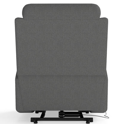 Power Lift Recliner for Elderly, Lift Chair Recliners for Small Spaces, Electric Recliner Chairs for Seniors, Remote Control, Adjustable, Side Pocket (Dark Gray+ Snowflake Velvet) - 1st Choice Furniture Direct