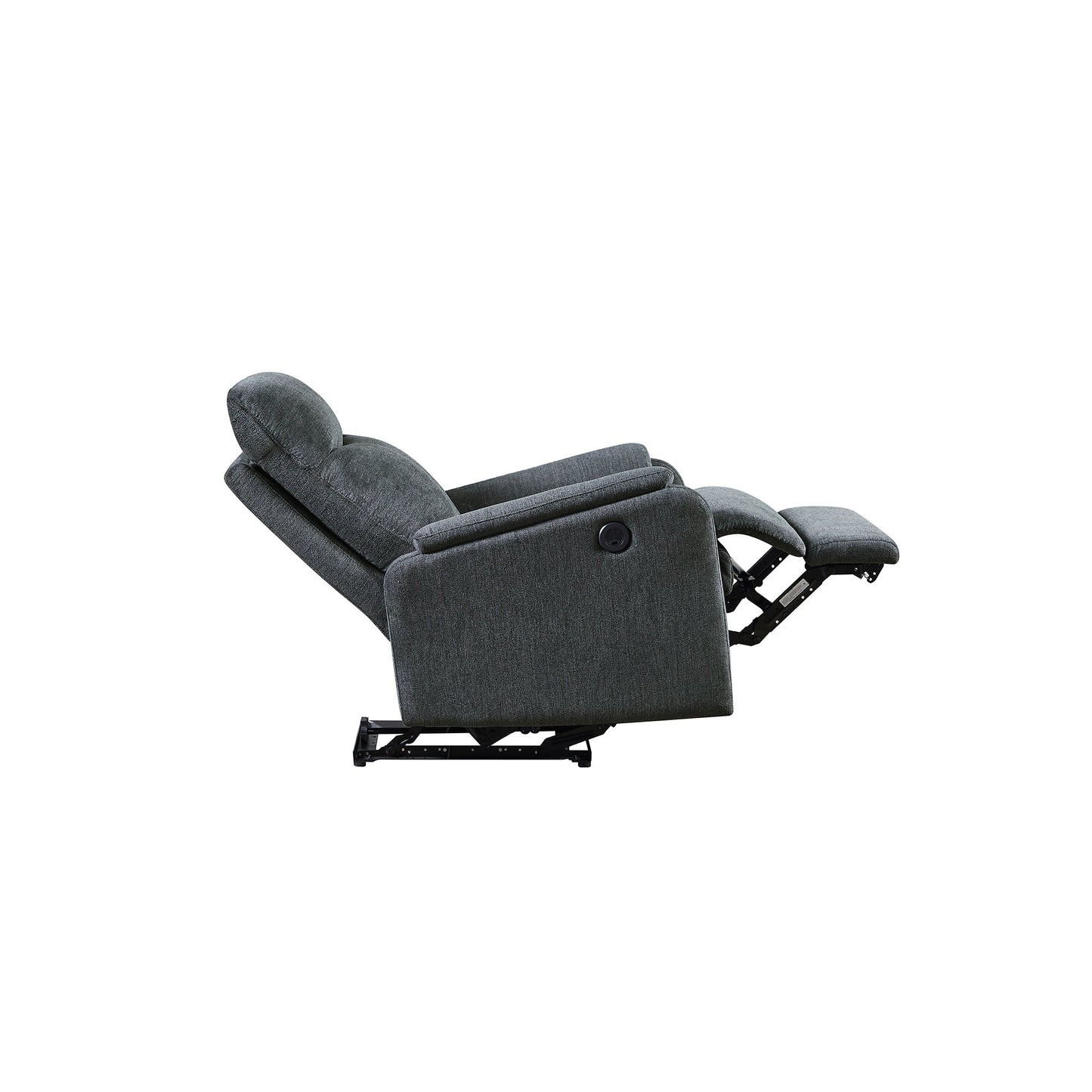 Power Recliner Chair Fabric – Dark Gray Electric Recliner with High Back Support - 1st Choice Furniture Direct
