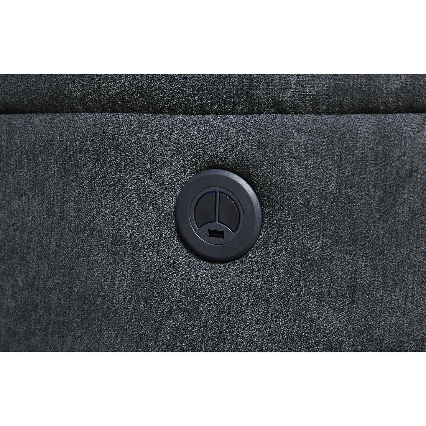 Power Recliner Chair Fabric – Dark Gray Electric Recliner with High Back Support - 1st Choice Furniture Direct