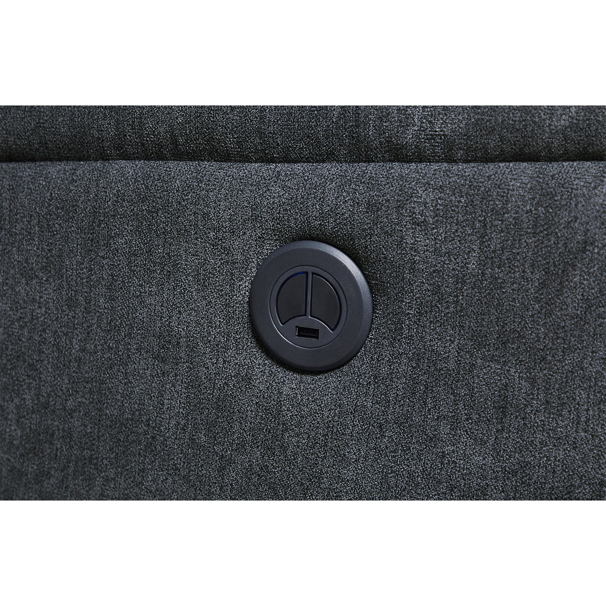 Power Recliner Chair Fabric – Dark Gray Electric Recliner with High Back Support - 1st Choice Furniture Direct