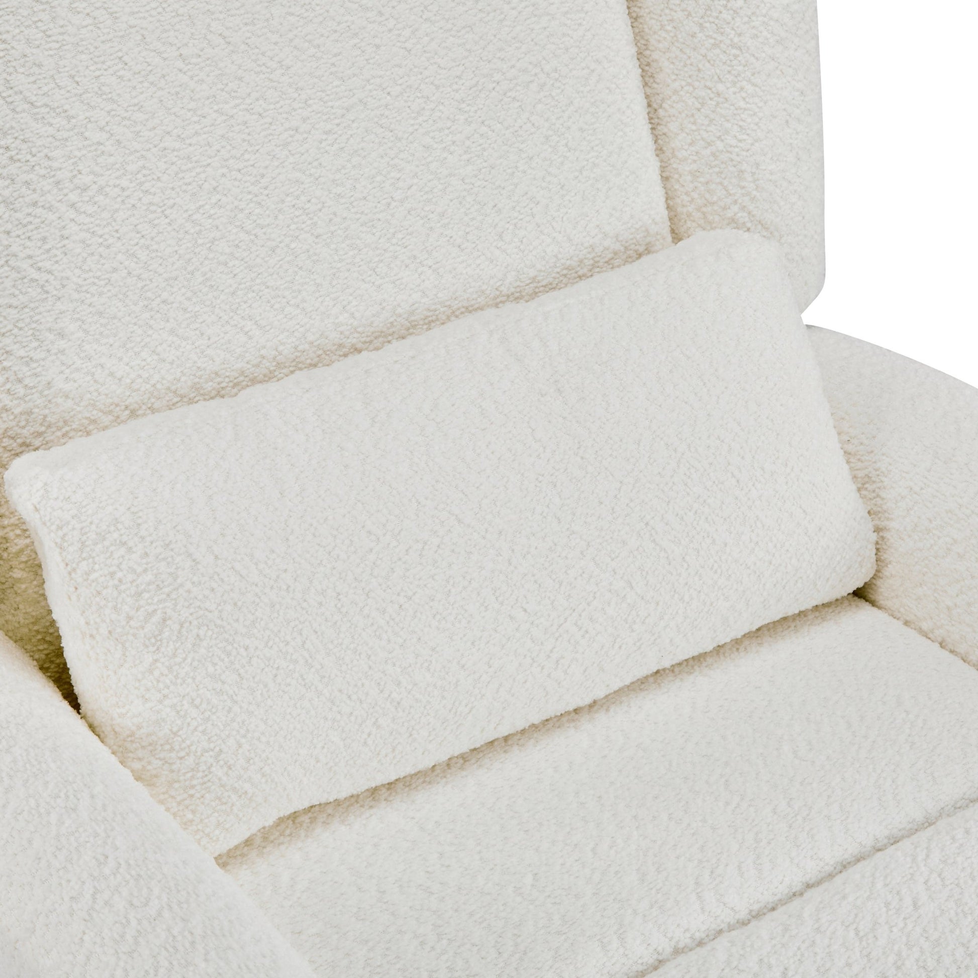 Power Recliner Chair Swivel,Boucle Upholstered 360° Swivel Recliner with gold 5 star base - Beige - 1st Choice Furniture Direct