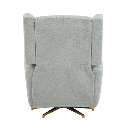 Power Recliner Chair Swivel,Boucle Upholstered 360° Swivel Recliner with gold 5 star base - light green - 1st Choice Furniture Direct
