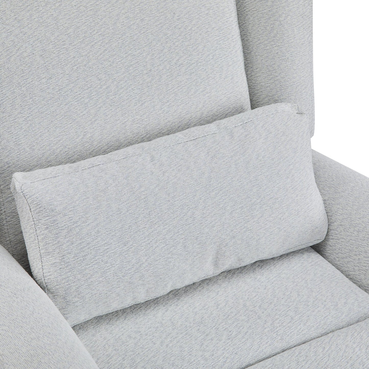 Power Recliner Chair Swivel,Upholstered 360° Swivel Recliner with gold 5 star base - light grey - 1st Choice Furniture Direct