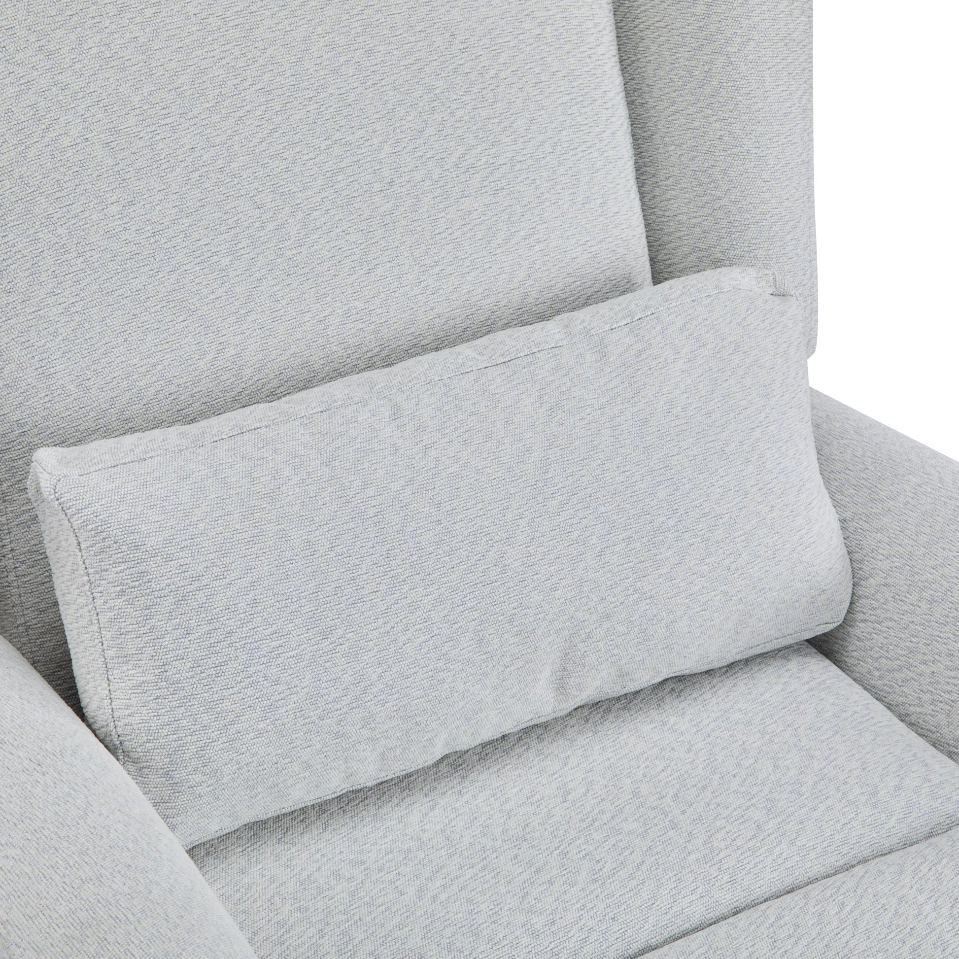 Power Recliner Chair Swivel,Upholstered 360° Swivel Recliner with gold 5 star base - light grey - 1st Choice Furniture Direct