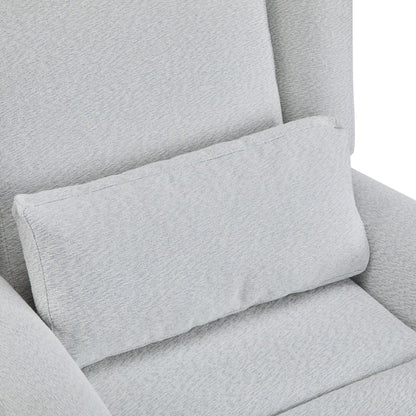 Power Recliner Chair Swivel,Upholstered 360° Swivel Recliner with gold 5 star base - light grey - 1st Choice Furniture Direct