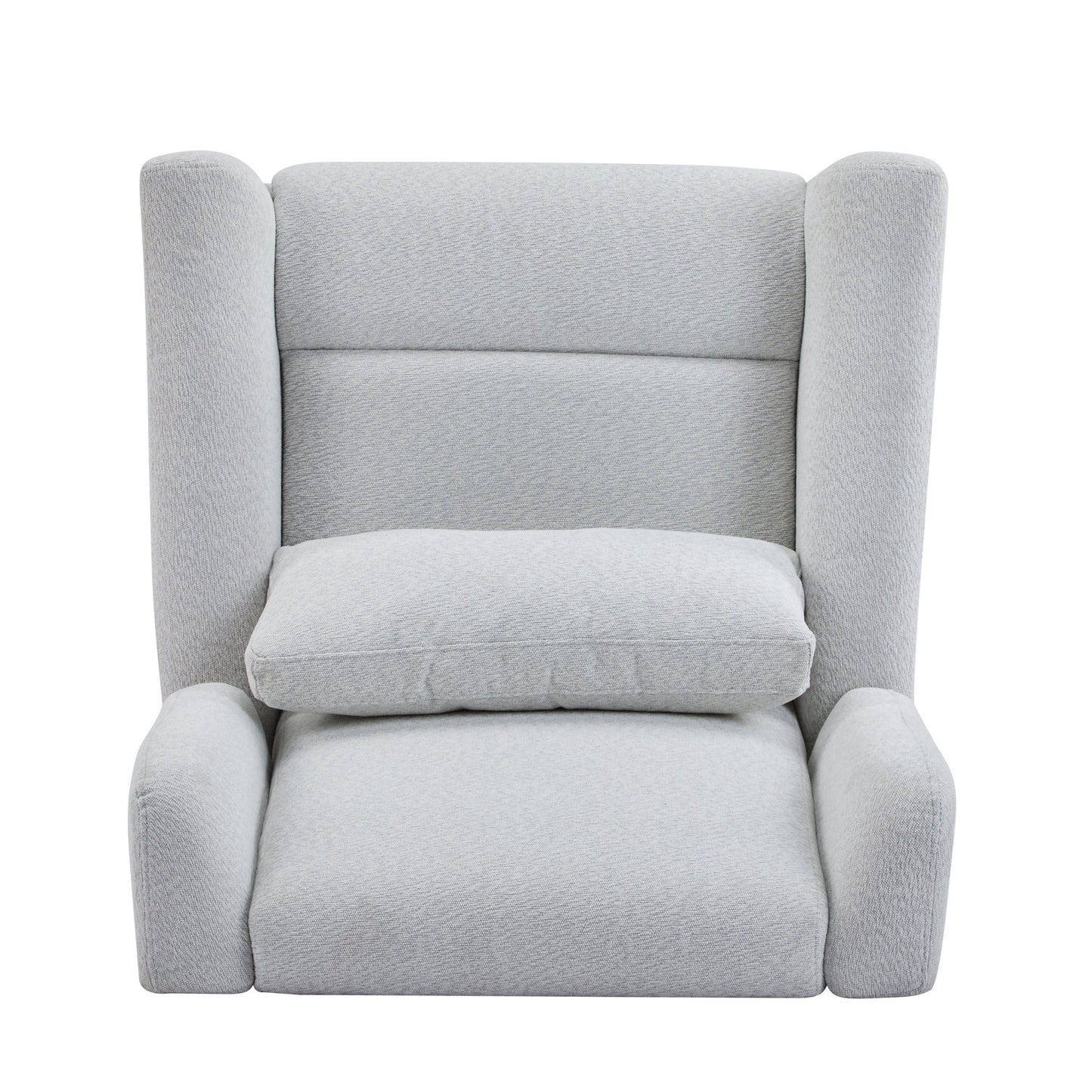 Power Recliner Chair Swivel,Upholstered 360° Swivel Recliner with gold 5 star base - light grey - 1st Choice Furniture Direct