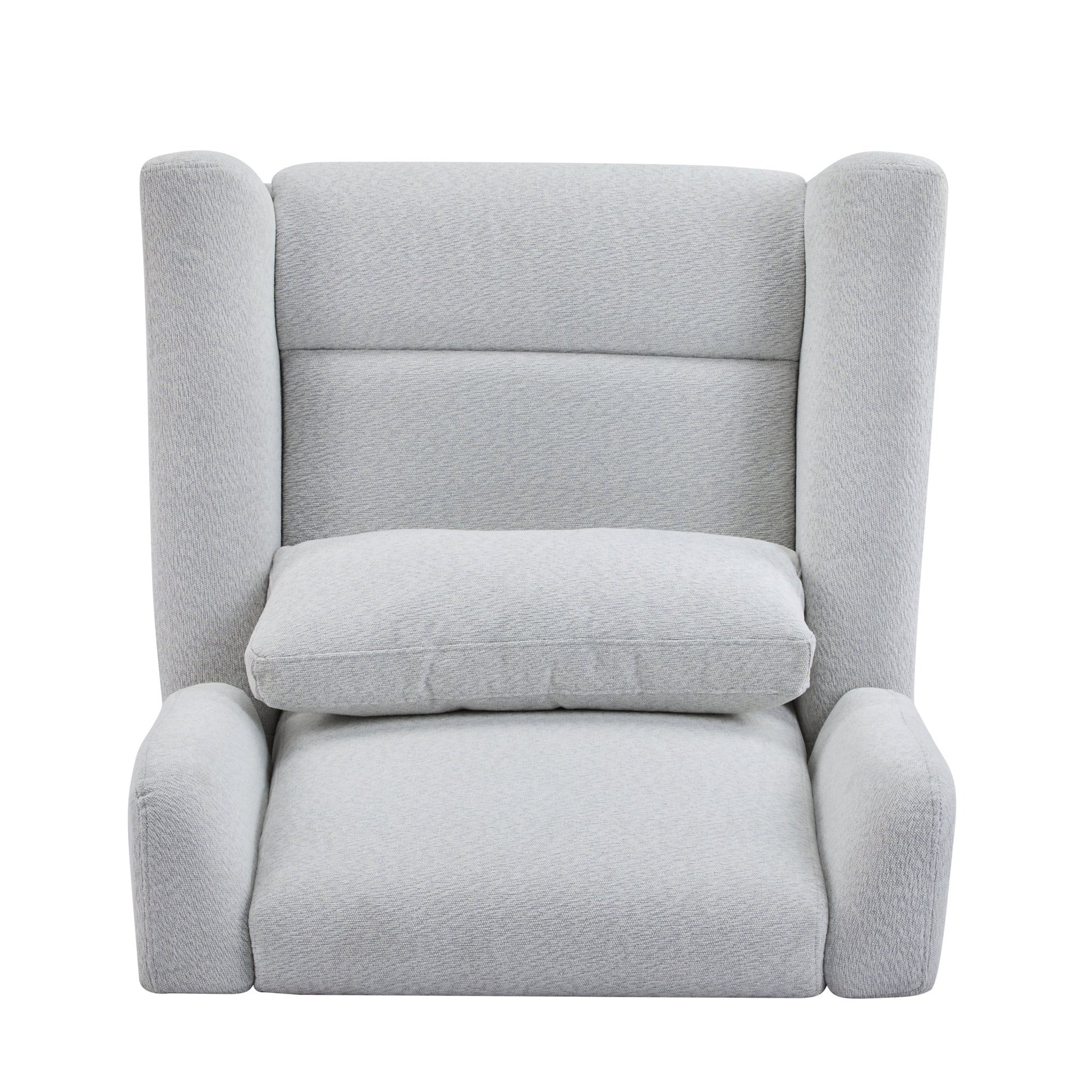Power Recliner Chair Swivel,Upholstered 360° Swivel Recliner with gold 5 star base - light grey - 1st Choice Furniture Direct