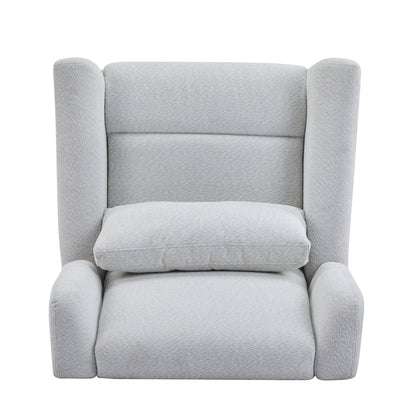 Power Recliner Chair Swivel,Upholstered 360° Swivel Recliner with gold 5 star base - light grey - 1st Choice Furniture Direct