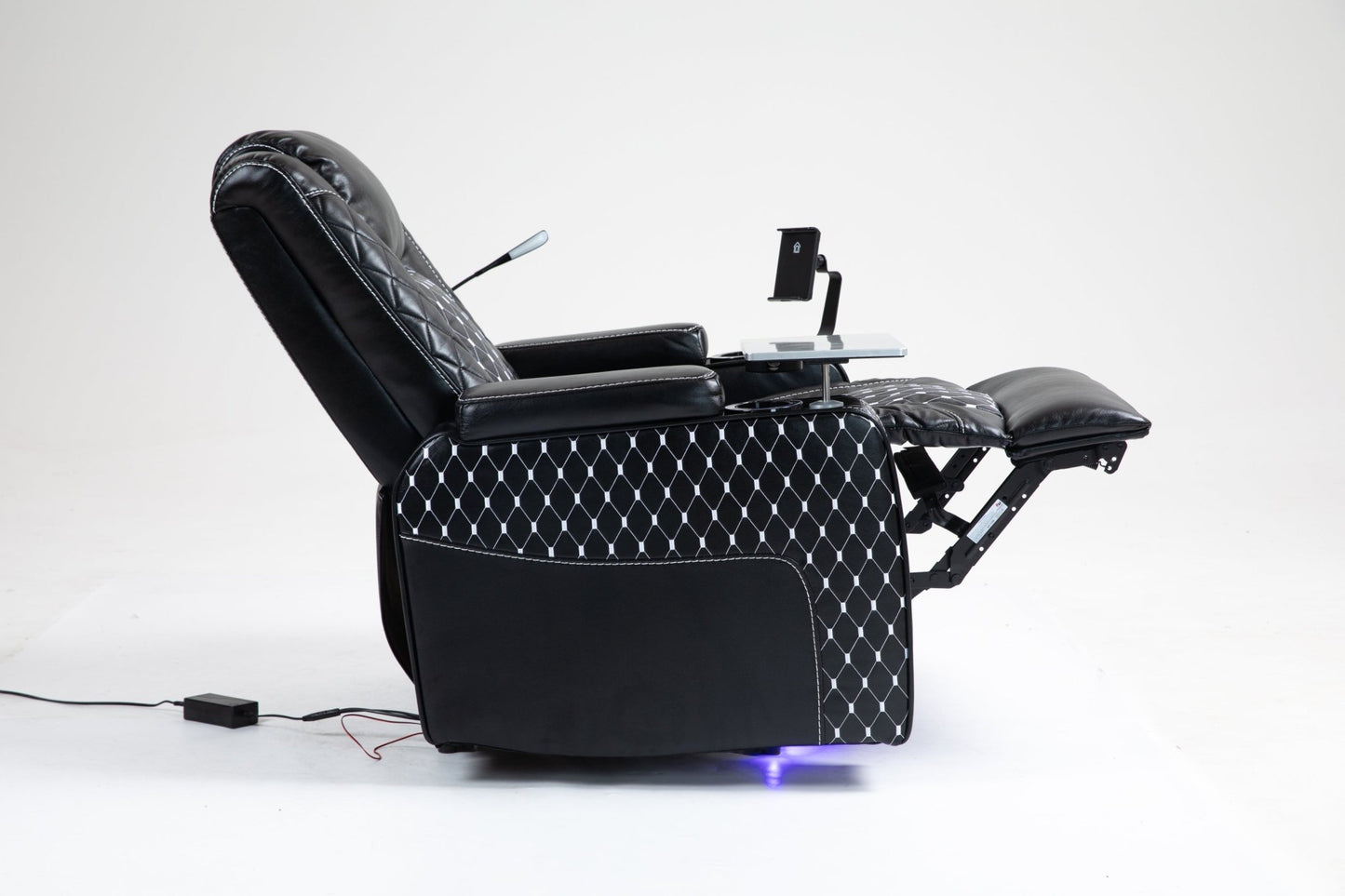 Power Zero Gravity Recliner with Multifunctional Features - Storage Armrest & Cup Holder - Laptop Table & Phone Holder - Reading Light & LED - Infinite Position Recline for Living Room & Office - 1st Choice Furniture Direct