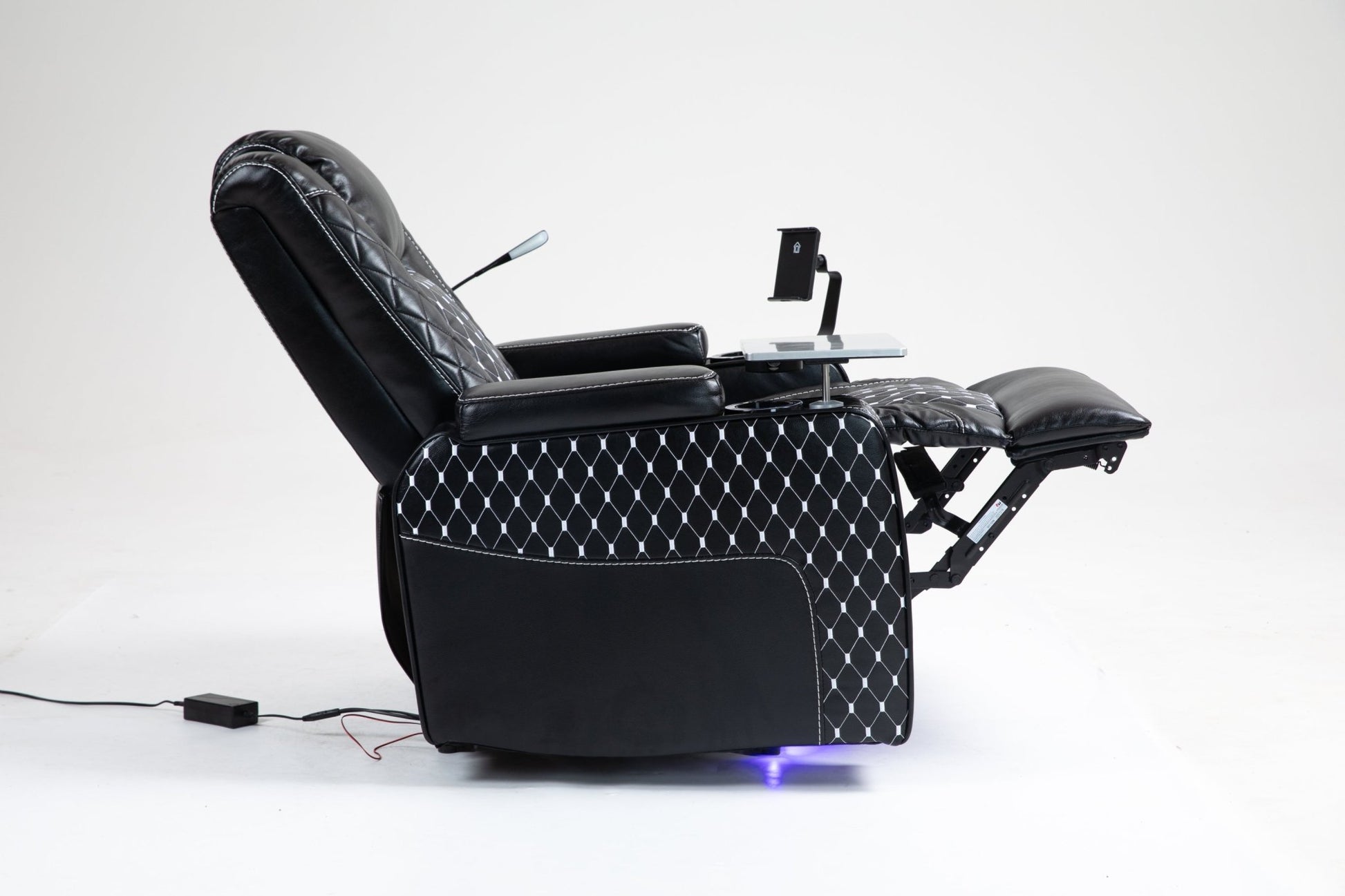 Power Zero Gravity Recliner with Multifunctional Features - Storage Armrest & Cup Holder - Laptop Table & Phone Holder - Reading Light & LED - Infinite Position Recline for Living Room & Office - 1st Choice Furniture Direct
