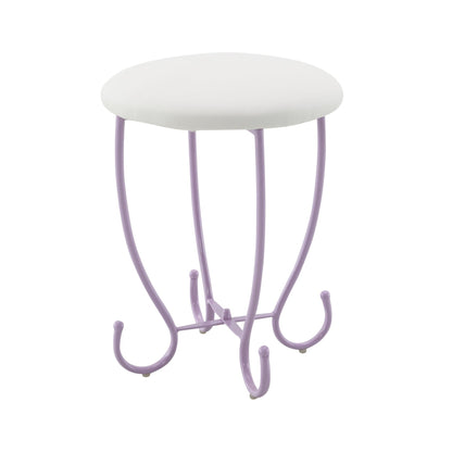 Priya II White & Light Synthetic Leather Finish Vanity Set - 1st Choice Furniture Direct