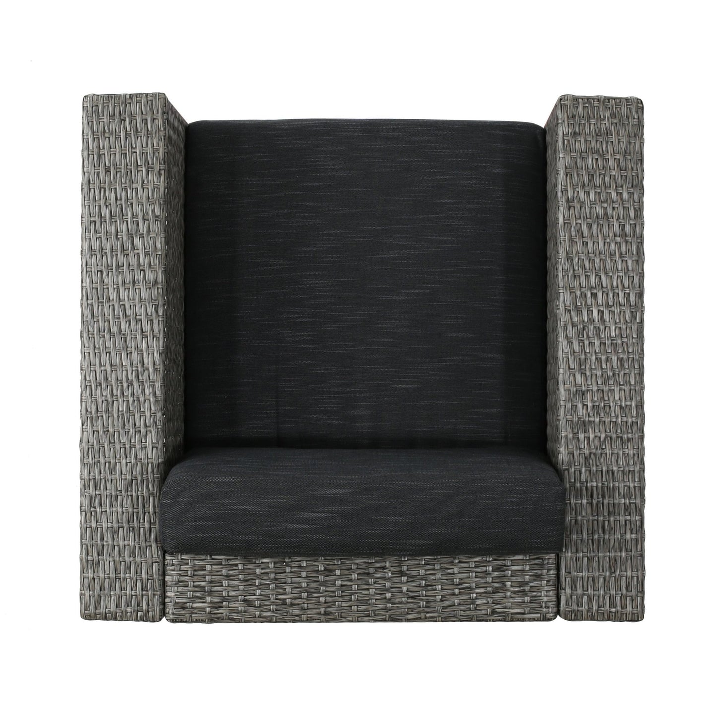 PUERTA MP1 Swivel Patio Chair with Cushions (Single, Mix Black / Dark Grey) - 1st Choice Furniture Direct