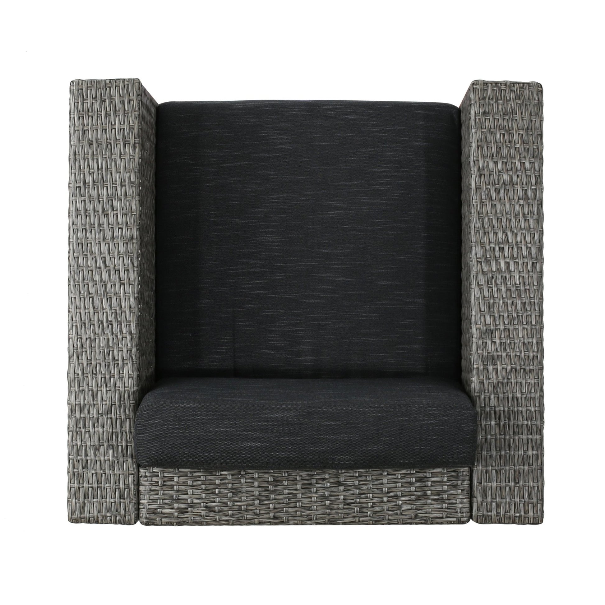 PUERTA MP1 Swivel Patio Chair with Cushions (Single, Mix Black / Dark Grey) - 1st Choice Furniture Direct