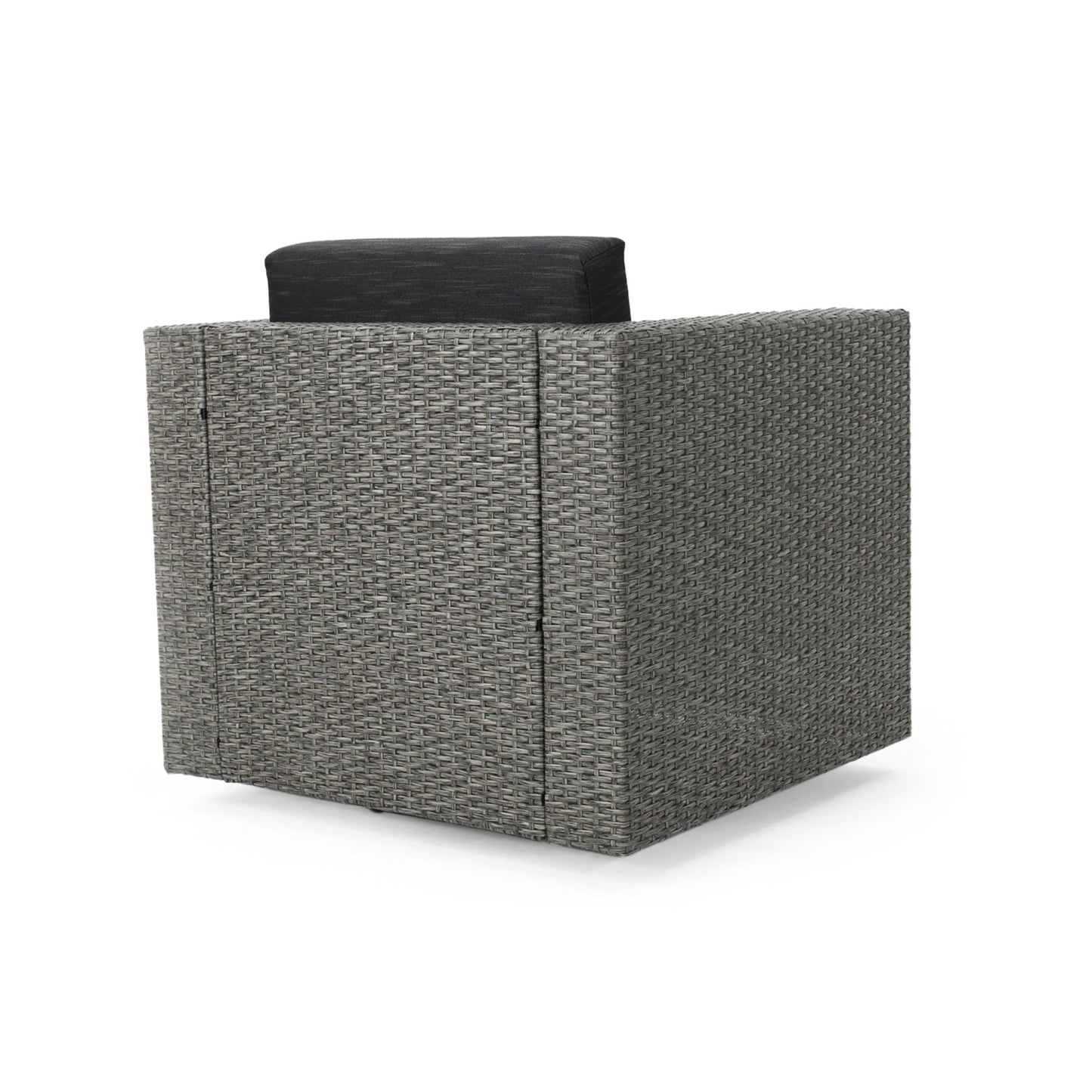 PUERTA MP1 Swivel Patio Chair with Cushions (Single, Mix Black / Dark Grey) - 1st Choice Furniture Direct