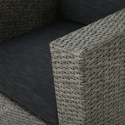PUERTA MP1 Swivel Patio Chair with Cushions (Single, Mix Black / Dark Grey) - 1st Choice Furniture Direct
