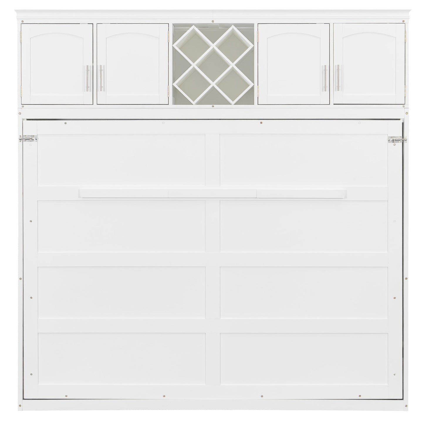 Queen Murphy Bed Cabinet with Storage | Space Saving Wall Bed in White - 1st Choice Furniture Direct