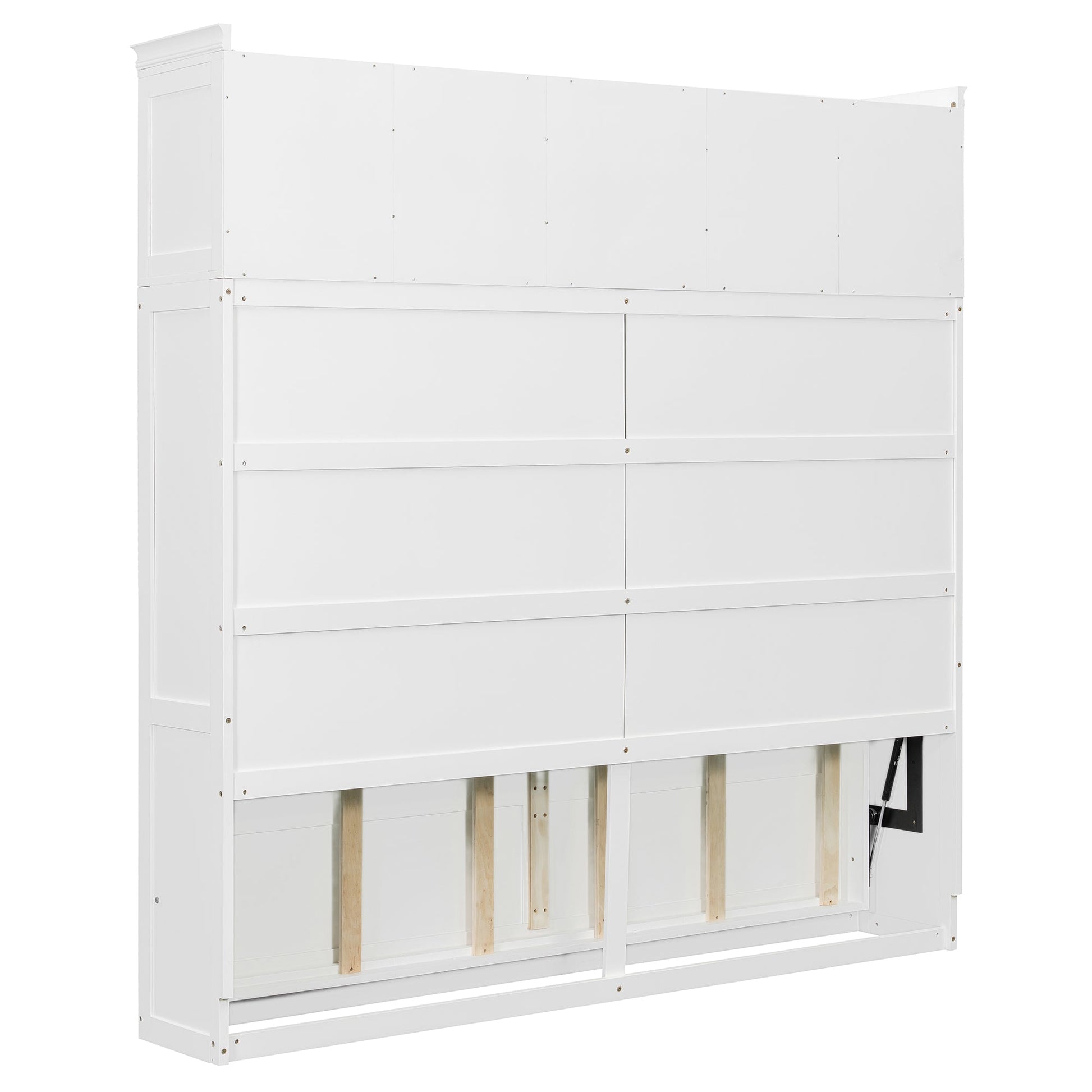Queen Murphy Bed Cabinet with Storage | Space Saving Wall Bed in White - 1st Choice Furniture Direct