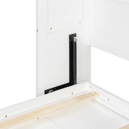 Queen Murphy Bed Cabinet with Storage | Space Saving Wall Bed in White - 1st Choice Furniture Direct