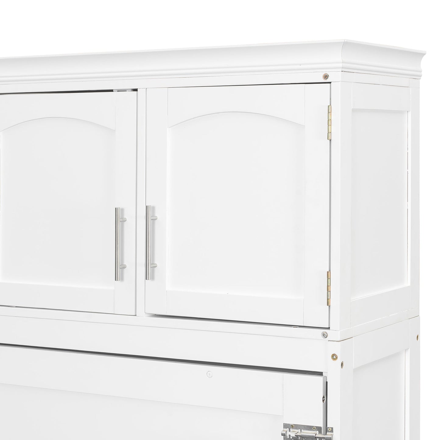 Queen Murphy Bed Cabinet with Storage | Space Saving Wall Bed in White - 1st Choice Furniture Direct