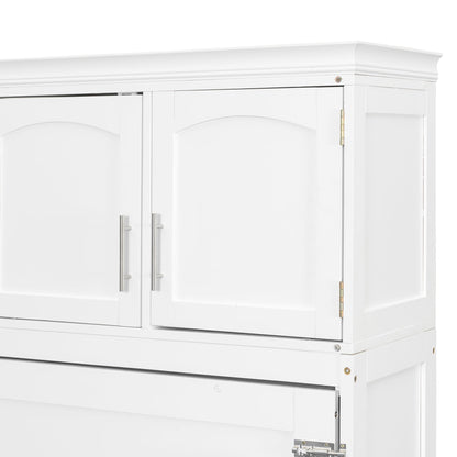 Queen Murphy Bed Cabinet with Storage | Space Saving Wall Bed in White - 1st Choice Furniture Direct