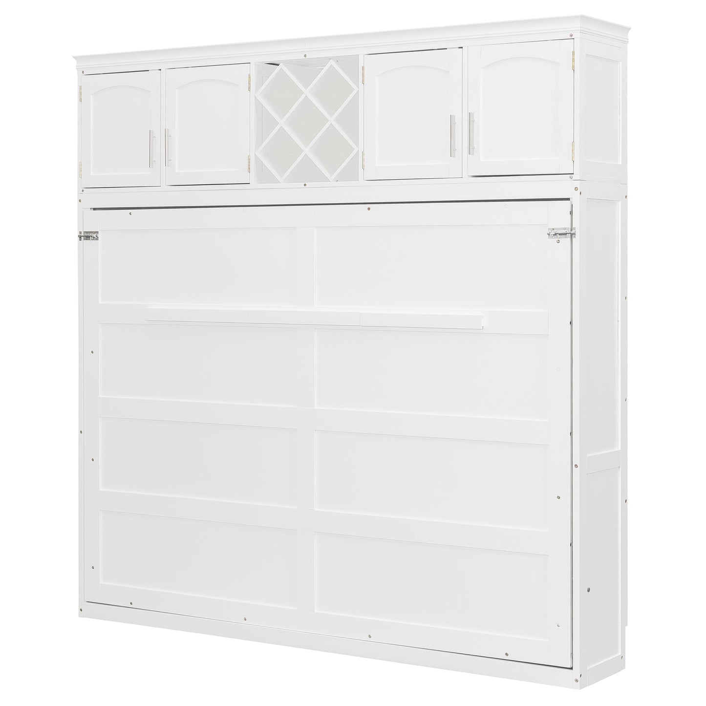 Queen Murphy Bed Cabinet with Storage | Space Saving Wall Bed in White - 1st Choice Furniture Direct